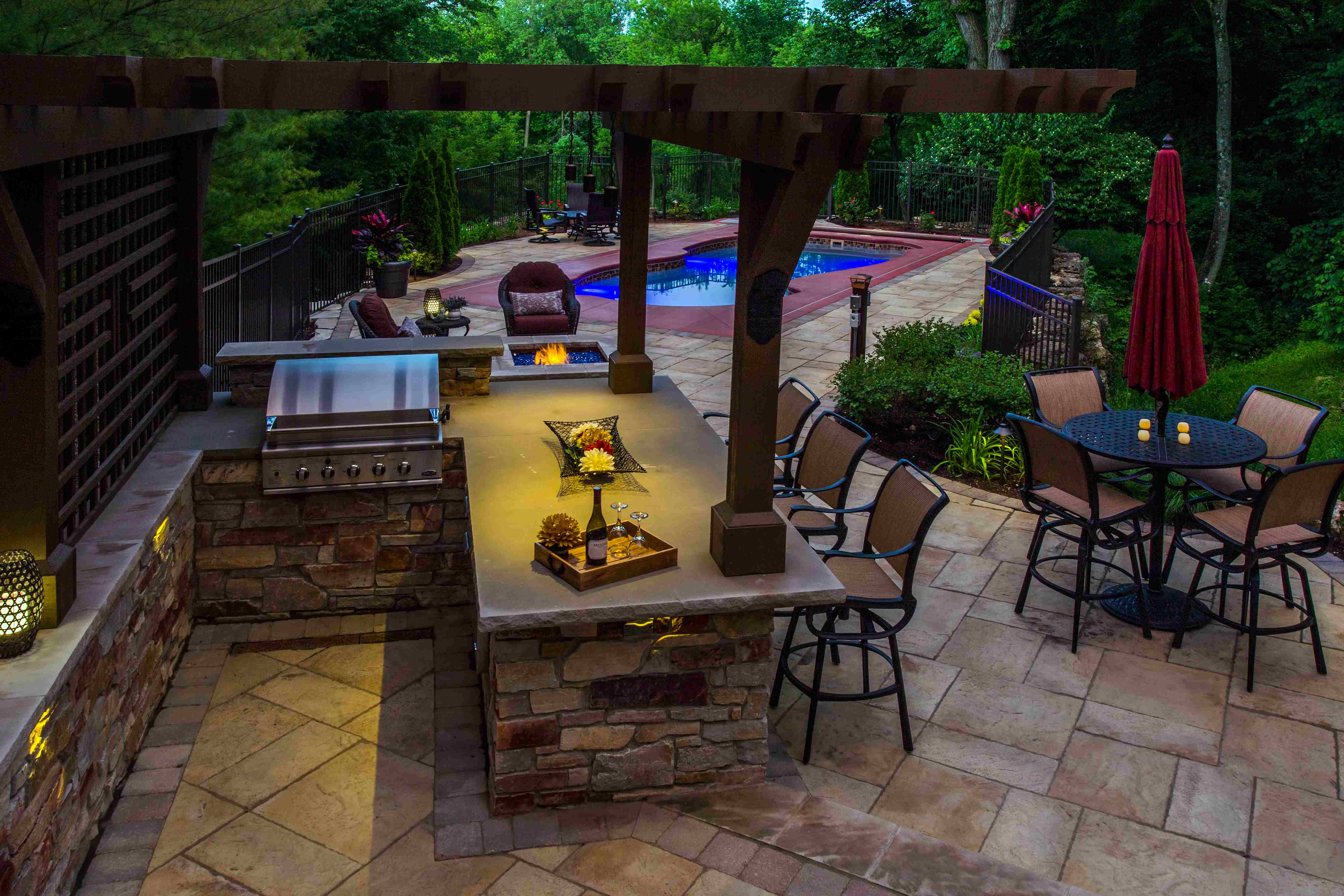 pool and spa landscaping Naperville