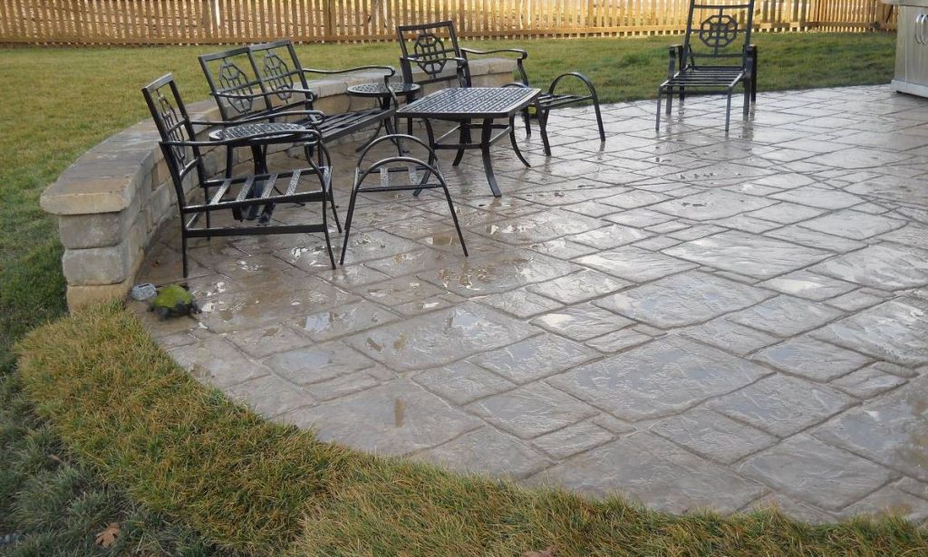 concrete patio installation near me photo