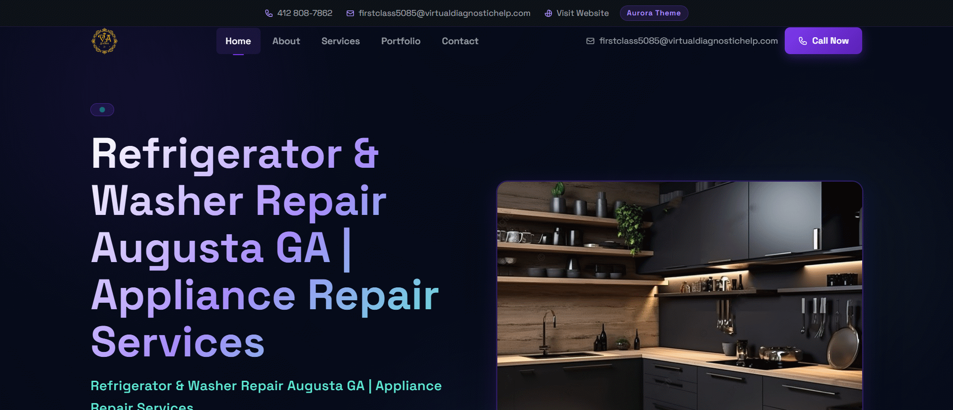 Aurora – Cosmic Tech theme preview